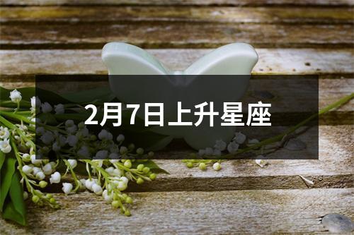 2月7日上升星座