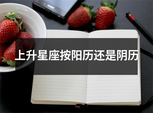 上升星座按阳历还是阴历