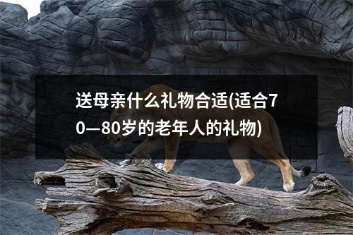 送母亲什么礼物合适(适合70—80岁的老年人的礼物)