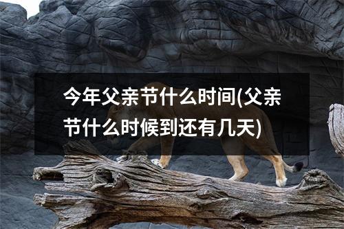 今年父亲节什么时间(父亲节什么时候到还有几天)