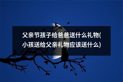 父亲节孩子给爸爸送什么礼物(小孩送给父亲礼物应该送什么)