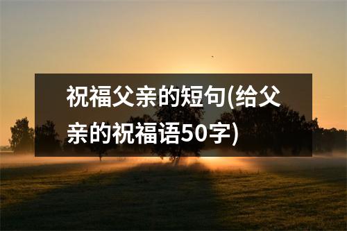 祝福父亲的短句(给父亲的祝福语50字)