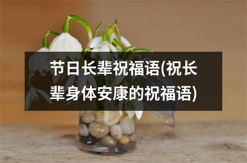 节日长辈祝福语(祝长辈身体安康的祝福语)