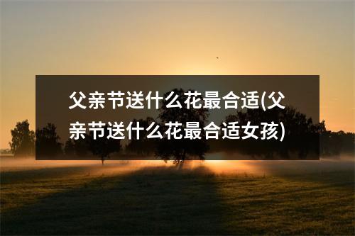 父亲节送什么花合适(父亲节送什么花合适女孩)