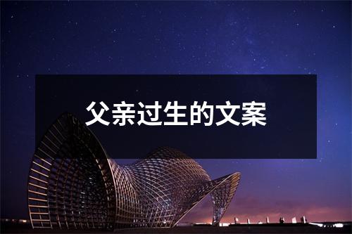 父亲过生的文案