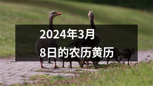 2024年3月8日的农历黄历