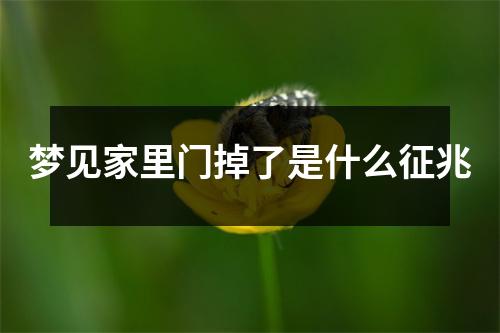 梦见家里门掉了是什么征兆