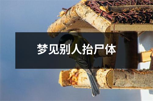 梦见别人抬尸体