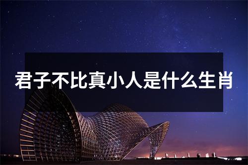君子不比真小人是什么生肖
