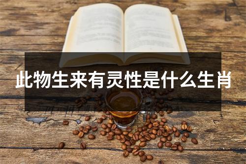 此物生来有灵性是什么生肖