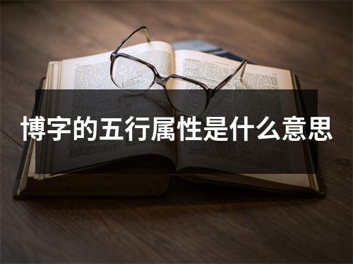 博字的五行属性是什么意思