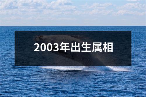 2003年出生属相