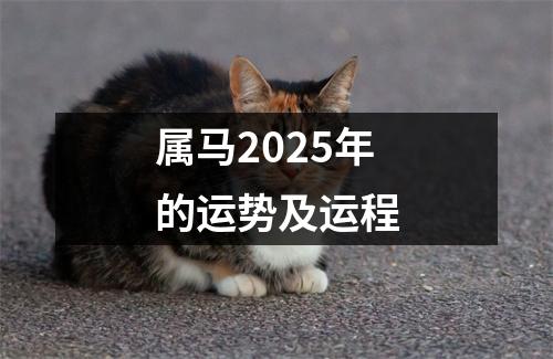 属马2025年的运势及运程