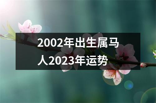2002年出生属马人2023年运势