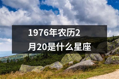 1976年农历2月20是什么星座
