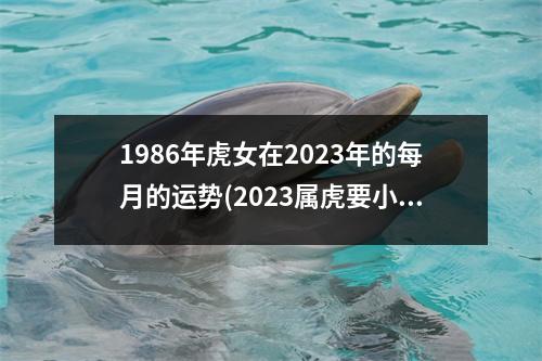 1986年虎女在2023年的每月的运势(2023属虎要小心一个人)