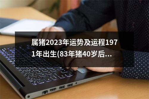 属猪2023年运势及运程1971年出生(83年猪40岁后十年大运运程)