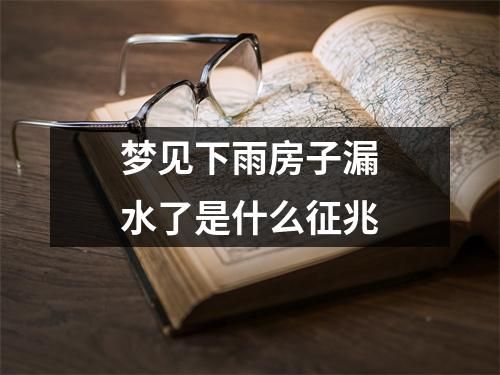 梦见下雨房子漏水了是什么征兆