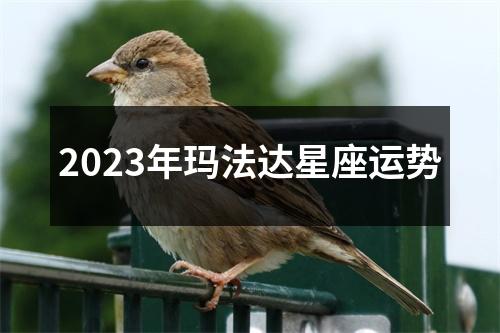 2023年玛法达星座运势