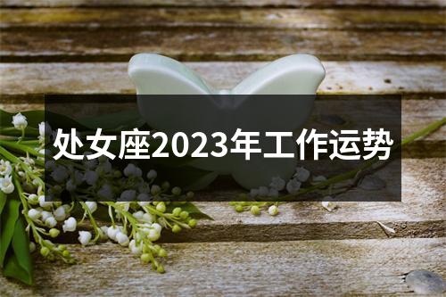 处女座2023年工作运势