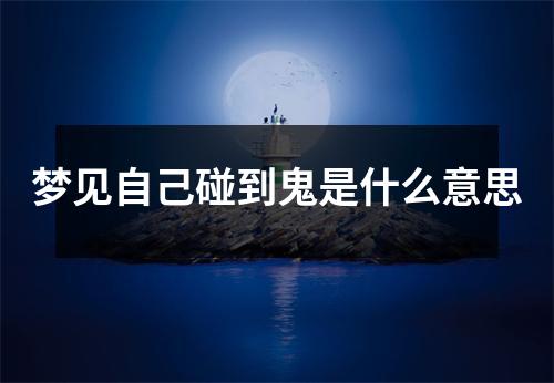 梦见自己碰到鬼是什么意思