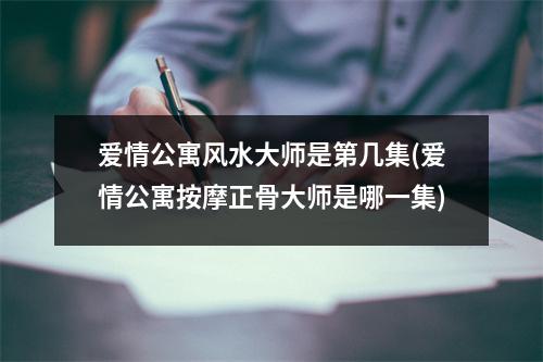 爱情公寓风水大师是第几集(爱情公寓按摩正骨大师是哪一集)
