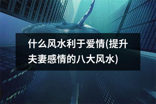 什么风水利于爱情(提升夫妻感情的八大风水)