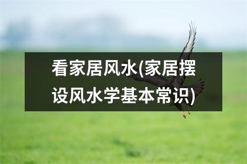 看家居风水(家居摆设风水学基本常识)