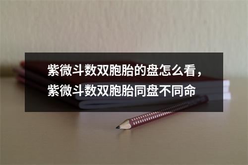 紫微斗数双胞胎的盘怎么看，紫微斗数双胞胎同盘不同命