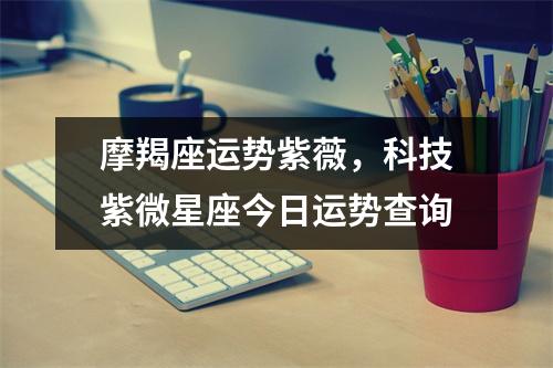摩羯座运势紫薇，科技紫微星座今日运势查询