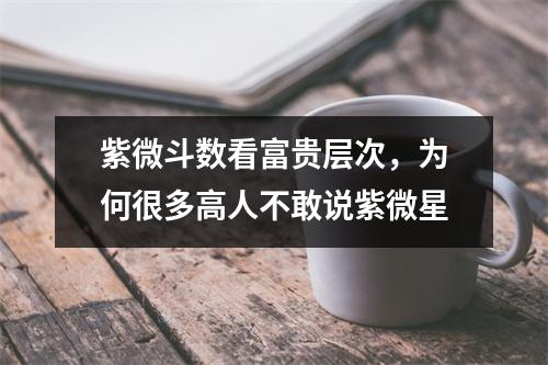 紫微斗数看富贵层次，为何很多高人不敢说紫微星