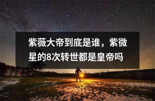 紫薇大帝到底是谁，紫微星的8次转世都是皇帝吗