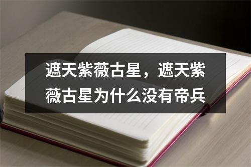 遮天紫薇古星，遮天紫薇古星为什么没有帝兵