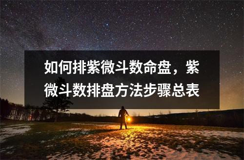 如何排紫微斗数命盘，紫微斗数排盘方法步骤总表
