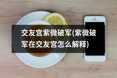 交友宫紫微破军(紫微破军在交友宫怎么解释)