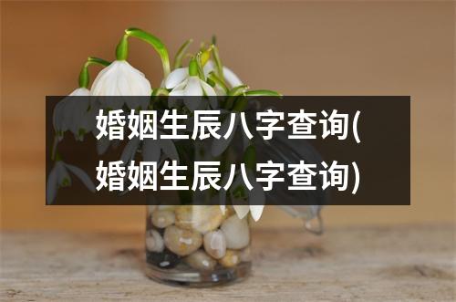 婚姻生辰八字查询(婚姻生辰八字查询)