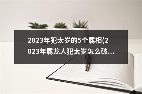 2023年犯太岁的5个属相(2023年属龙人犯太岁怎么破解)